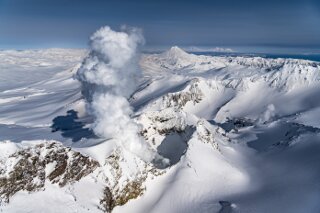Winterliches Kamtschatka, Russland