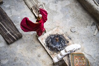 Novize im Kloster Phuktal, Zanskar