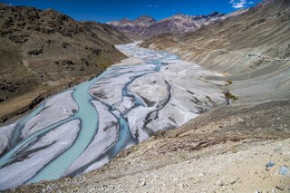 Landschaft in Spiti, Indien