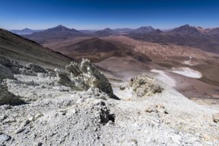 Blick vom Vulkan Ollague , Bolivien