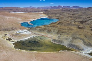 Laguna Celestre auf Altiplano, Bolivien