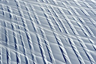 Schneestruktur aus der Luft, Antartica