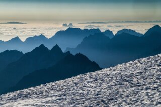 Blick von der Huyana Potosi, Bolivien